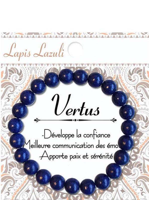  Bracelet lithothérapie en perles lapis lazuli